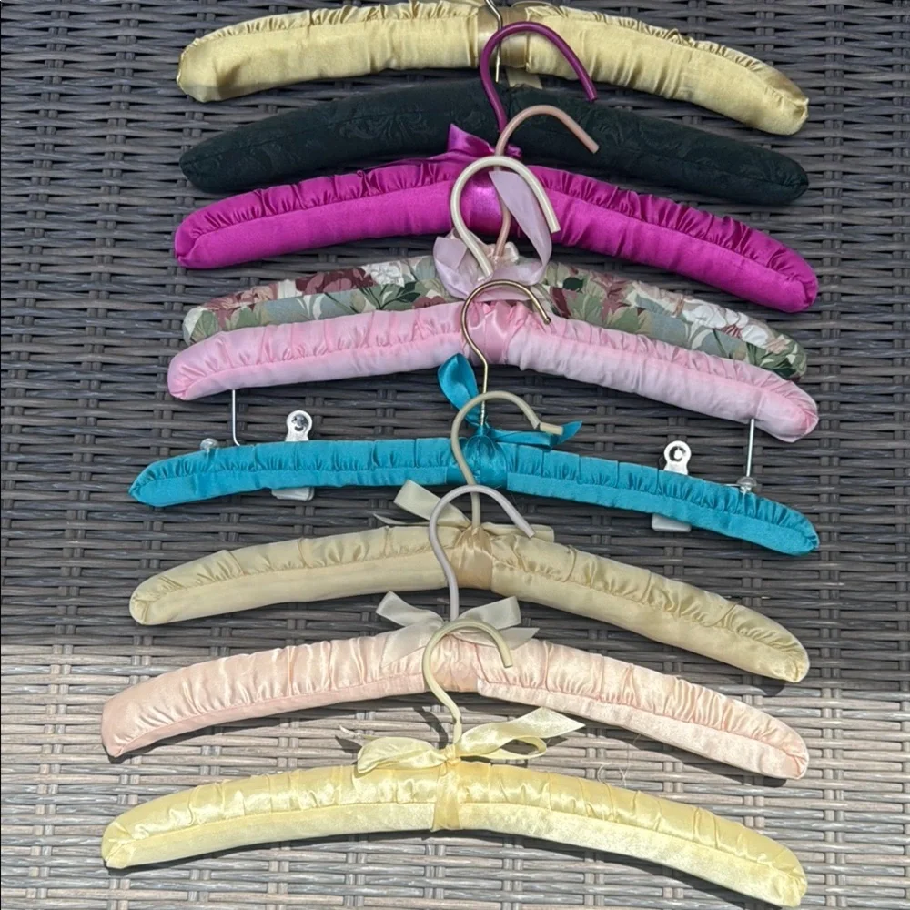 Set of 9 Colorful Padded Hangers